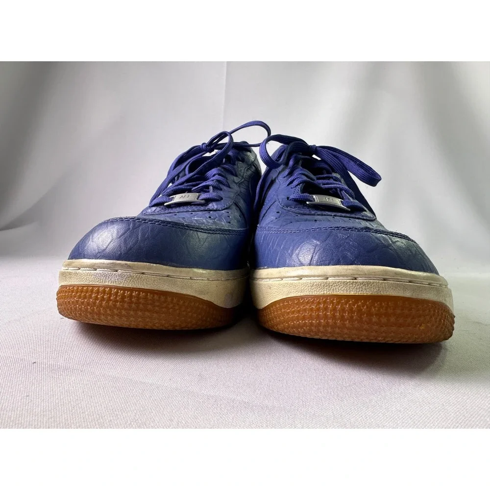 Nike Air Force 1 Low Purple Crocodile Embossed Leather Sneakers‎ Men's Size 12